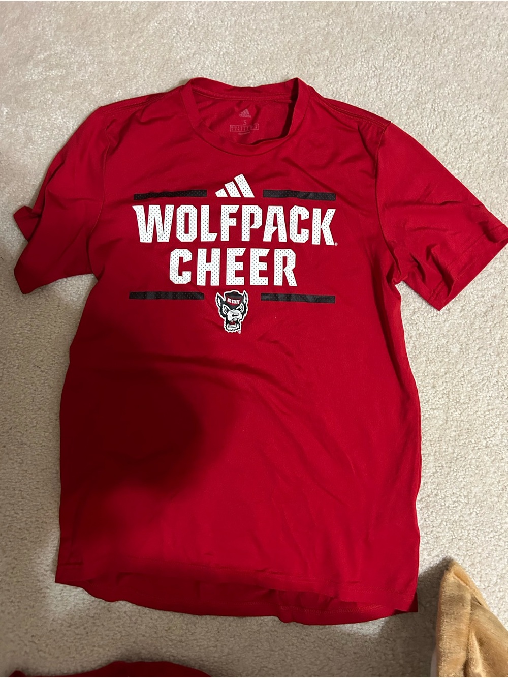 Adidas Wolfpack Cheer Red Graphic Tee